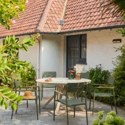 Cadeira de jardim em alumínio e textilene, set de 4