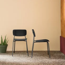 Cadeira de jardim empilhável de plástico, set de 2