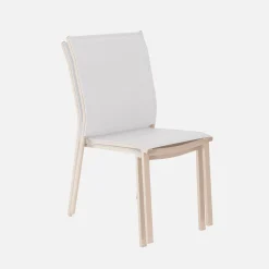 Cadeira de jardim empilhável em alumínio e textileno, set de 4