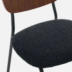 Cadeira em tecido bouclé, set de 2