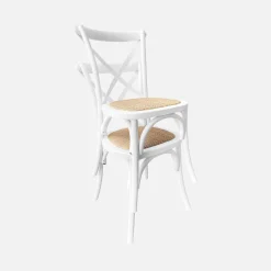 Cadeira estilo bistrô em madeira, set de 2
