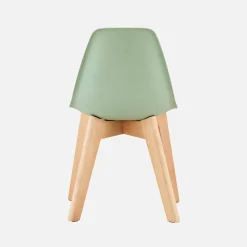 Cadeira estilo escandinavo infantil com pés em madeira de faia, set de 2