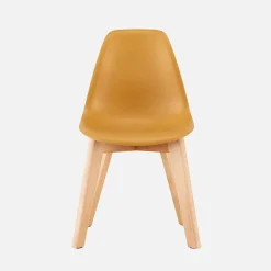 Cadeira estilo escandinavo infantil com pés em madeira de faia, set de 2