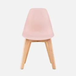 Cadeira estilo escandinavo infantil com pés em madeira de faia, set de 2
