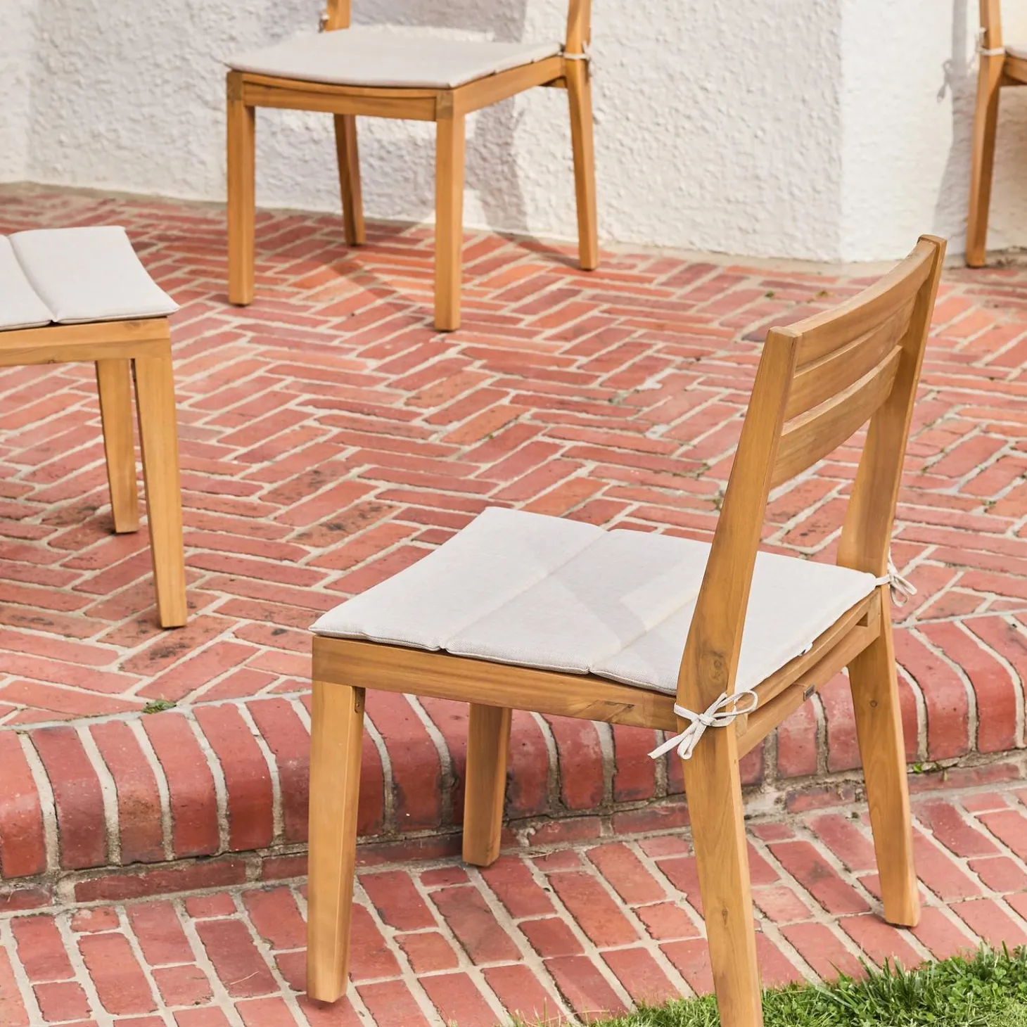 Cadeiras de jardim em madeira de acácia, set de 4