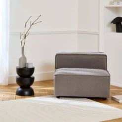 Cadeirão com assento em tecido hidrófugo, módulo para sofá modular