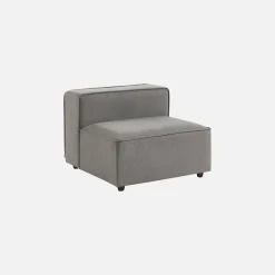 Cadeirão com assento em tecido hidrófugo, módulo para sofá modular