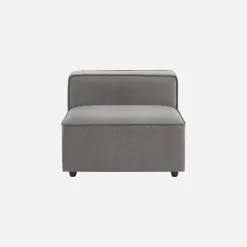 Cadeirão com assento em tecido hidrófugo, módulo para sofá modular
