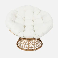 Cadeirão Papasan em polirattan, para exterior/interior, 96cmv