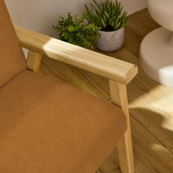 Cadeirão para crianças escandinavo, boucle e madeira