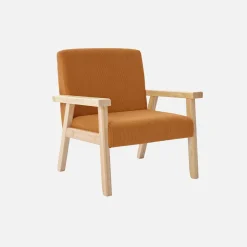 Cadeirão para crianças escandinavo, boucle e madeira