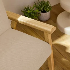 Cadeirão para crianças escandinavo, boucle e madeira