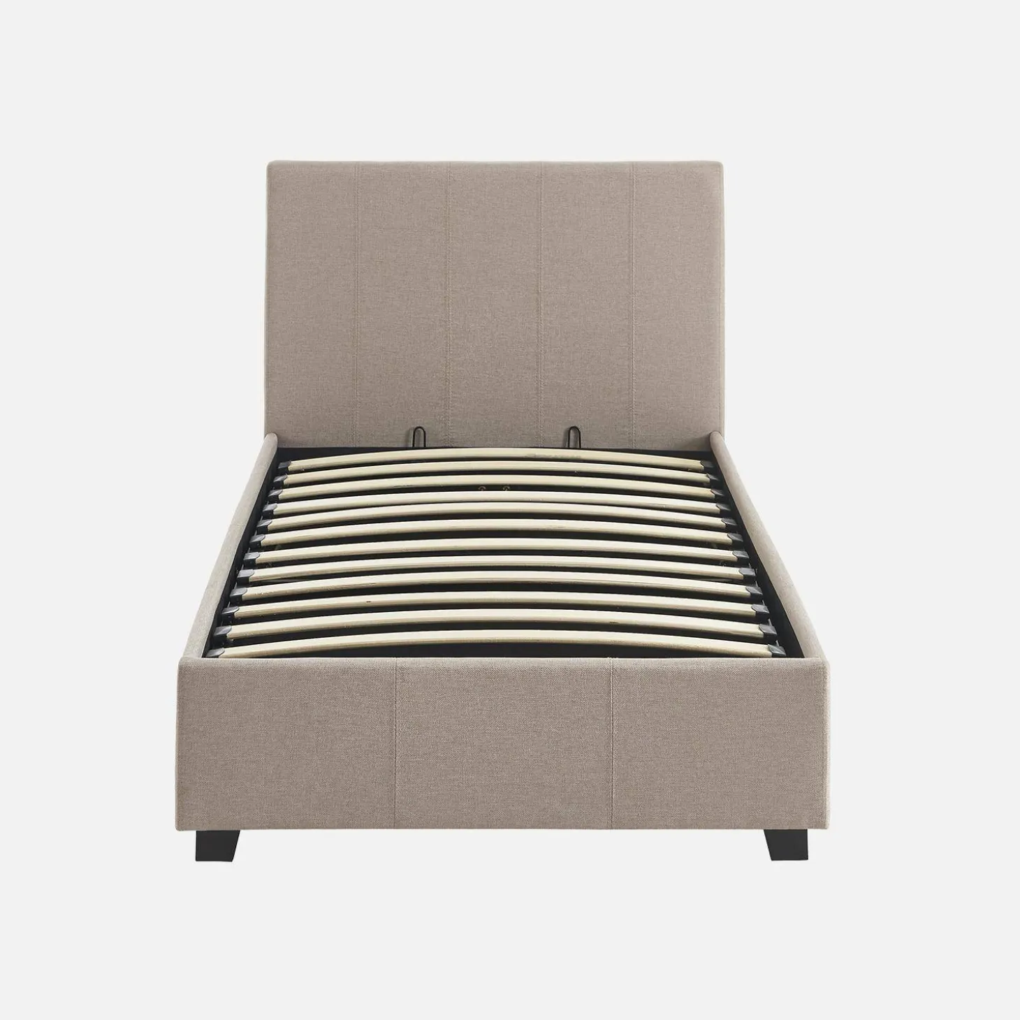 Cama com base de ripas e cabeceira, 90x190cm