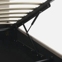 Cama com base de ripas e cabeceira, 90x190cm