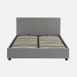 Cama com base de ripas e cabeceira, 140x190cm