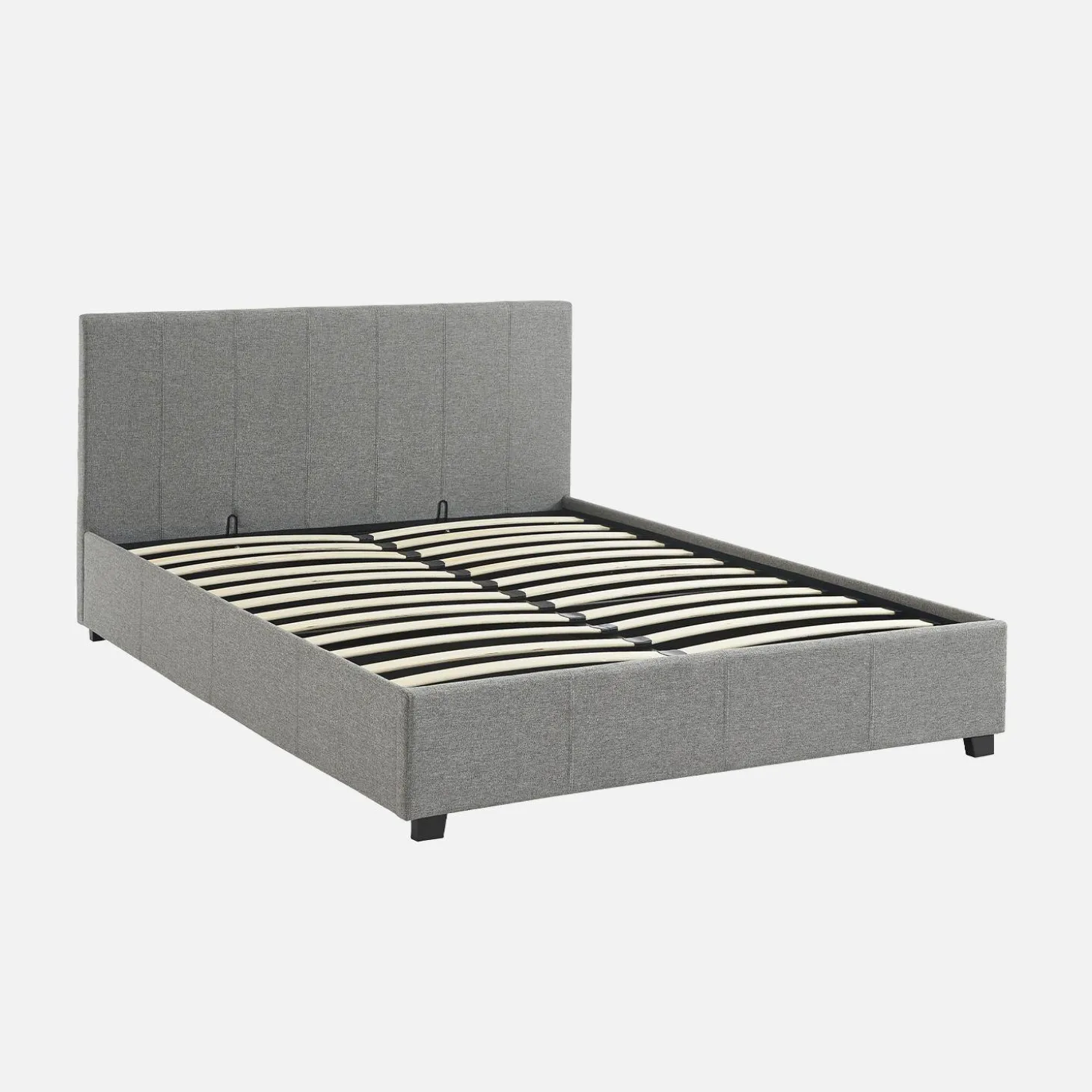 Cama com base de ripas e cabeceira, 140x190cm