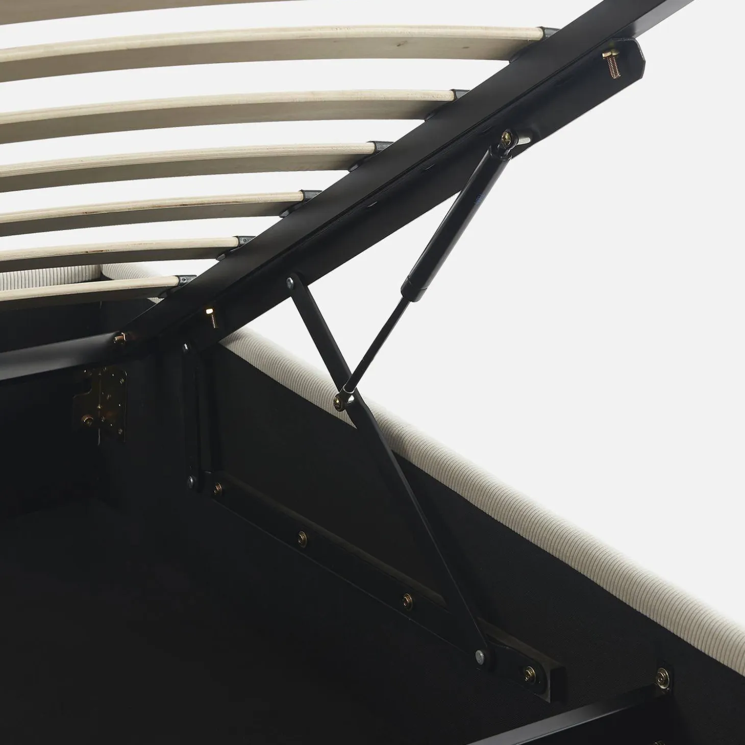 Cama com base de ripas 90x190cm, veludo canelado fino