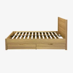 Cama com estrado de ripas e cabeceira 160x200cm + 4 gavetas