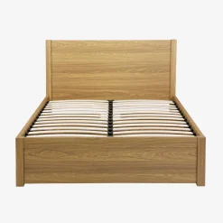 Cama com estrado de ripas e cabeceira 140x190cm + 4 gavetas