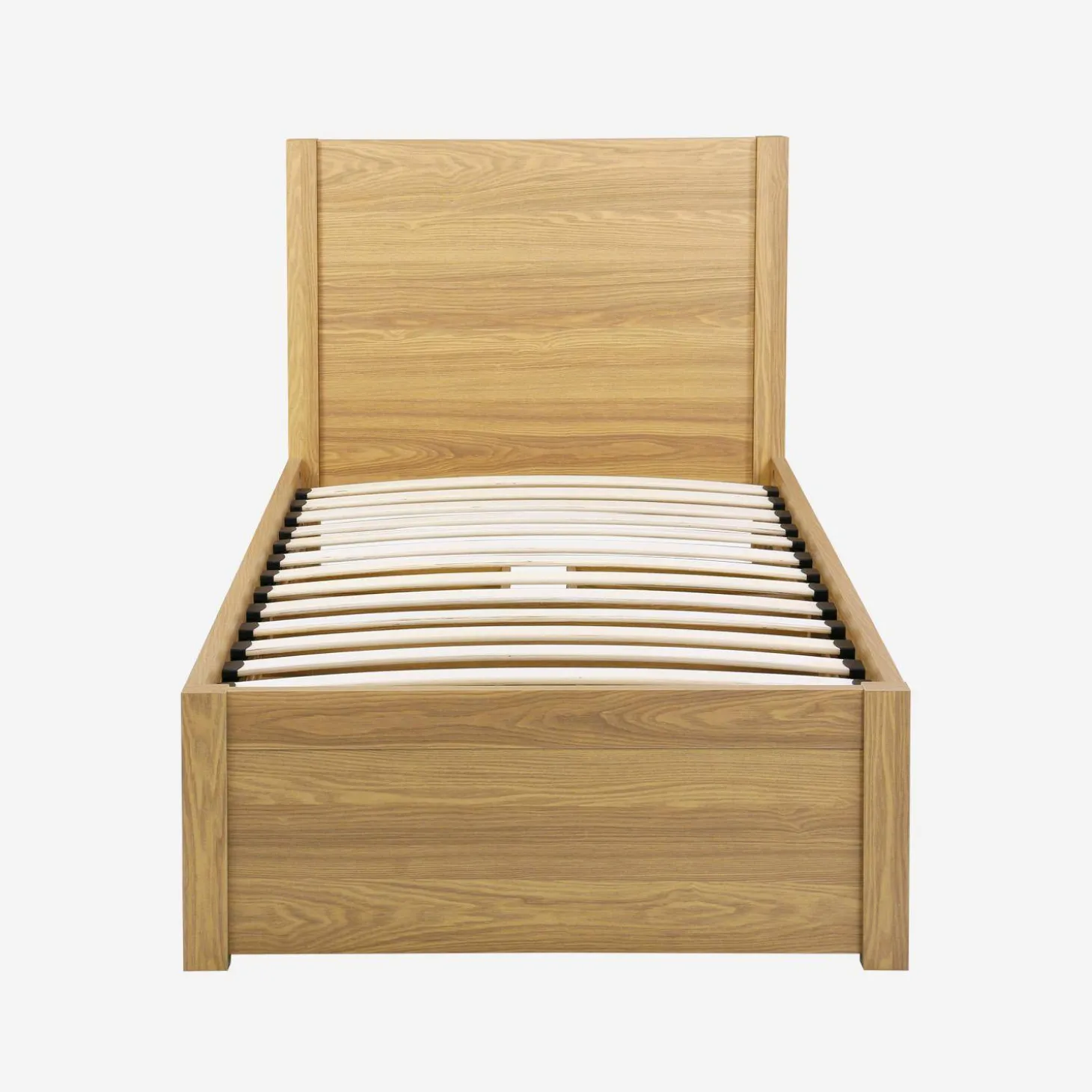 Cama com estrado de ripas e cabeceira 90x190cm + 4 gavetas