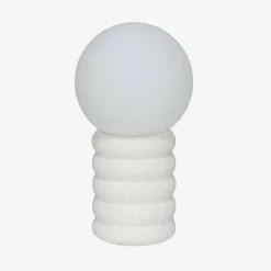 Candeeiro de mesa de cerâmica branco