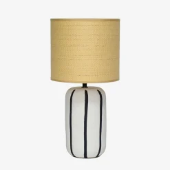 Candeeiro de mesa de cerâmica com efeito rattan, 41cm
