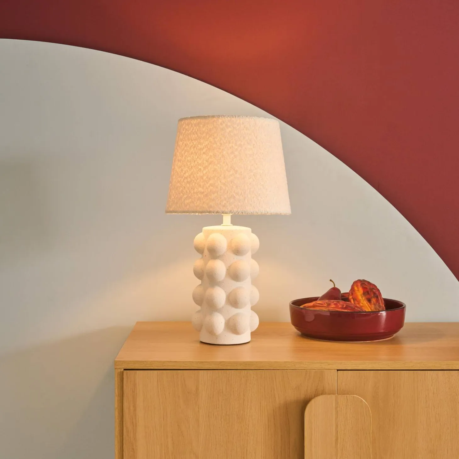 Candeeiro de mesa de cerâmica, 45cm