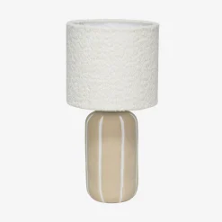 Candeeiro de mesa de cerâmica com efeito bouclé