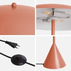 Candeeiro de pé em metal para interior, Ø50cm