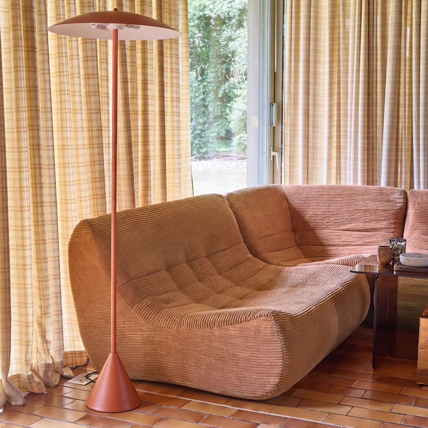 Candeeiro de pé em metal para interior, Ø50cm