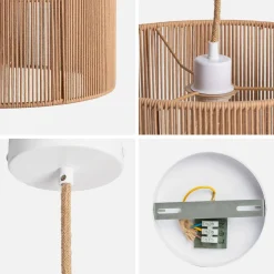 Candeeiro suspenso de cânhamo, 40cm