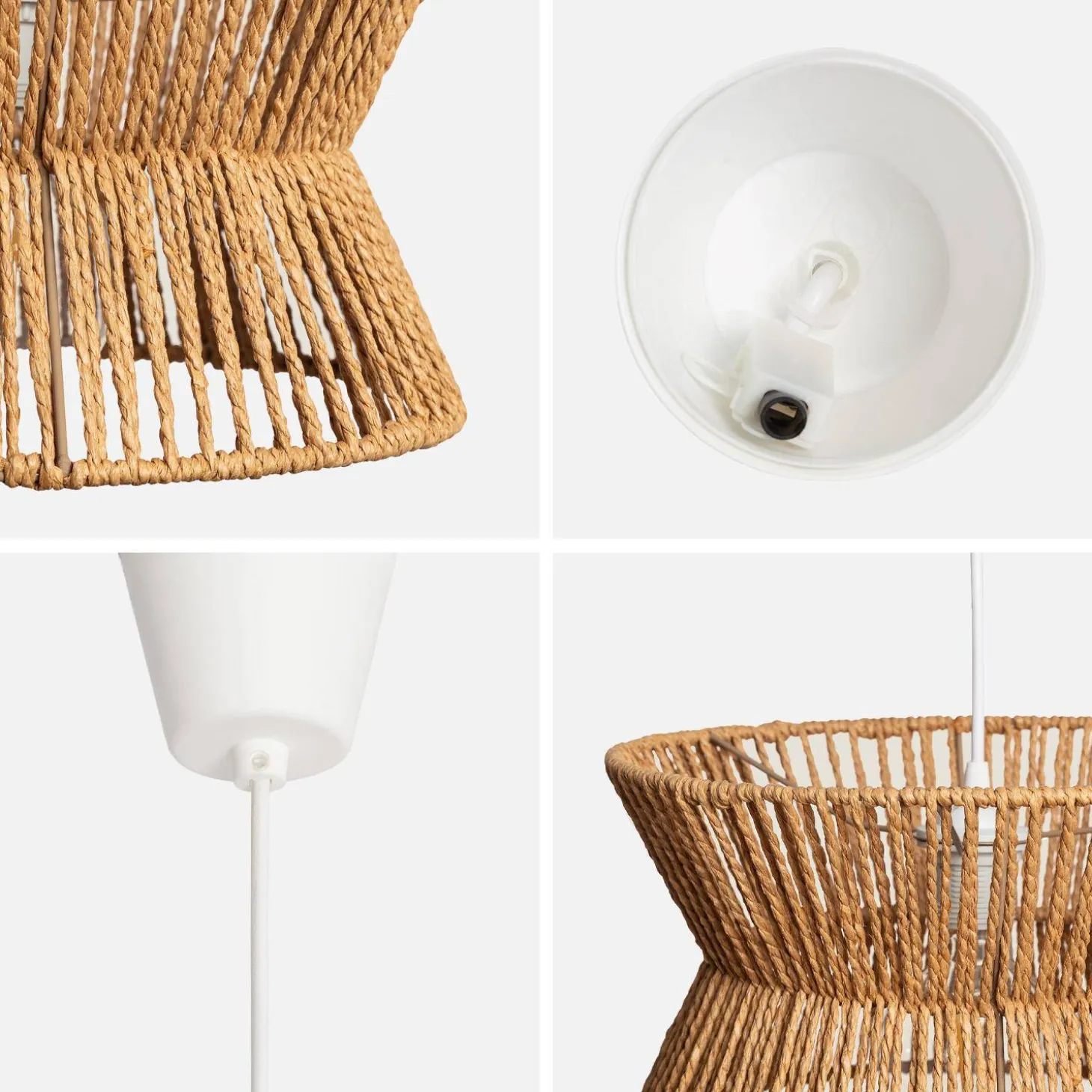 Candeeiro suspenso de imitação de rattan, 35cm