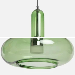 Candeeiro suspenso LED em vidro para interior, Ø15cm