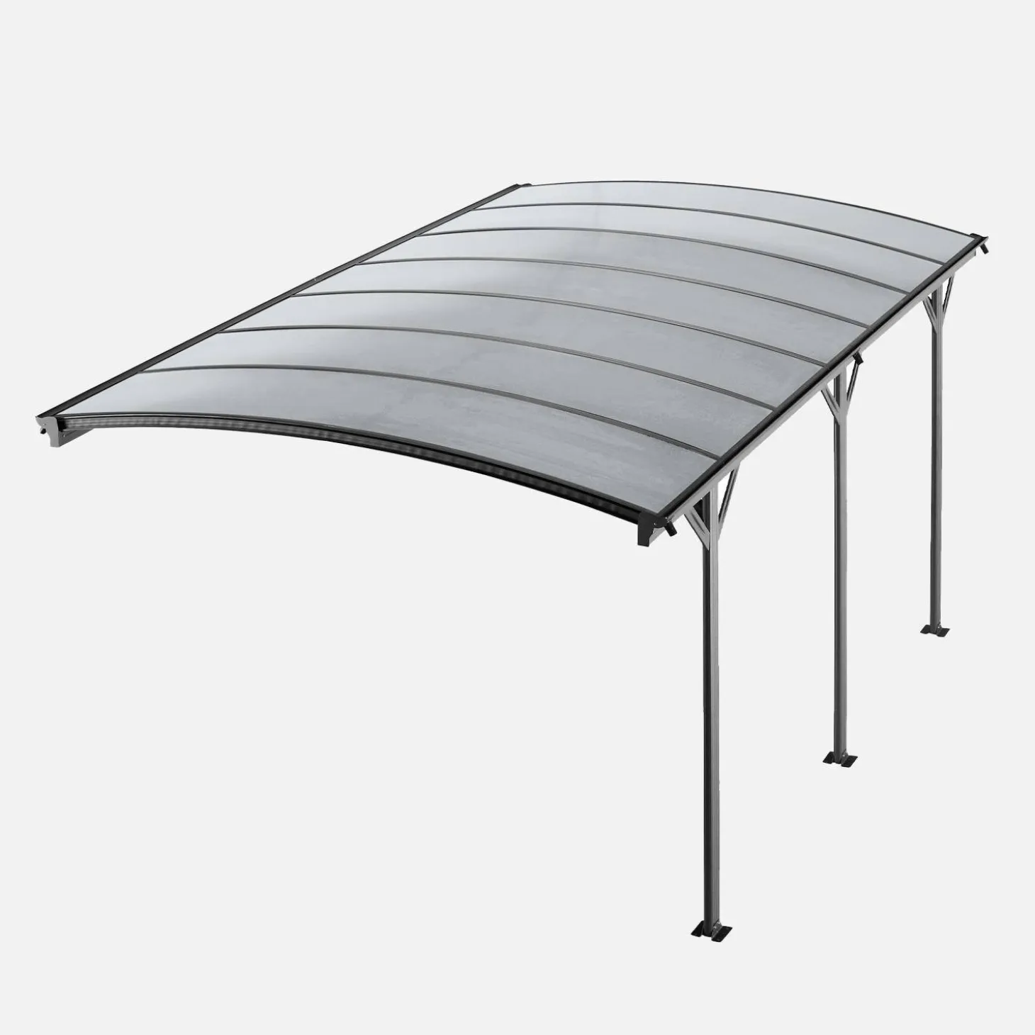 Carport em alumínio e policarbonato, 15m²