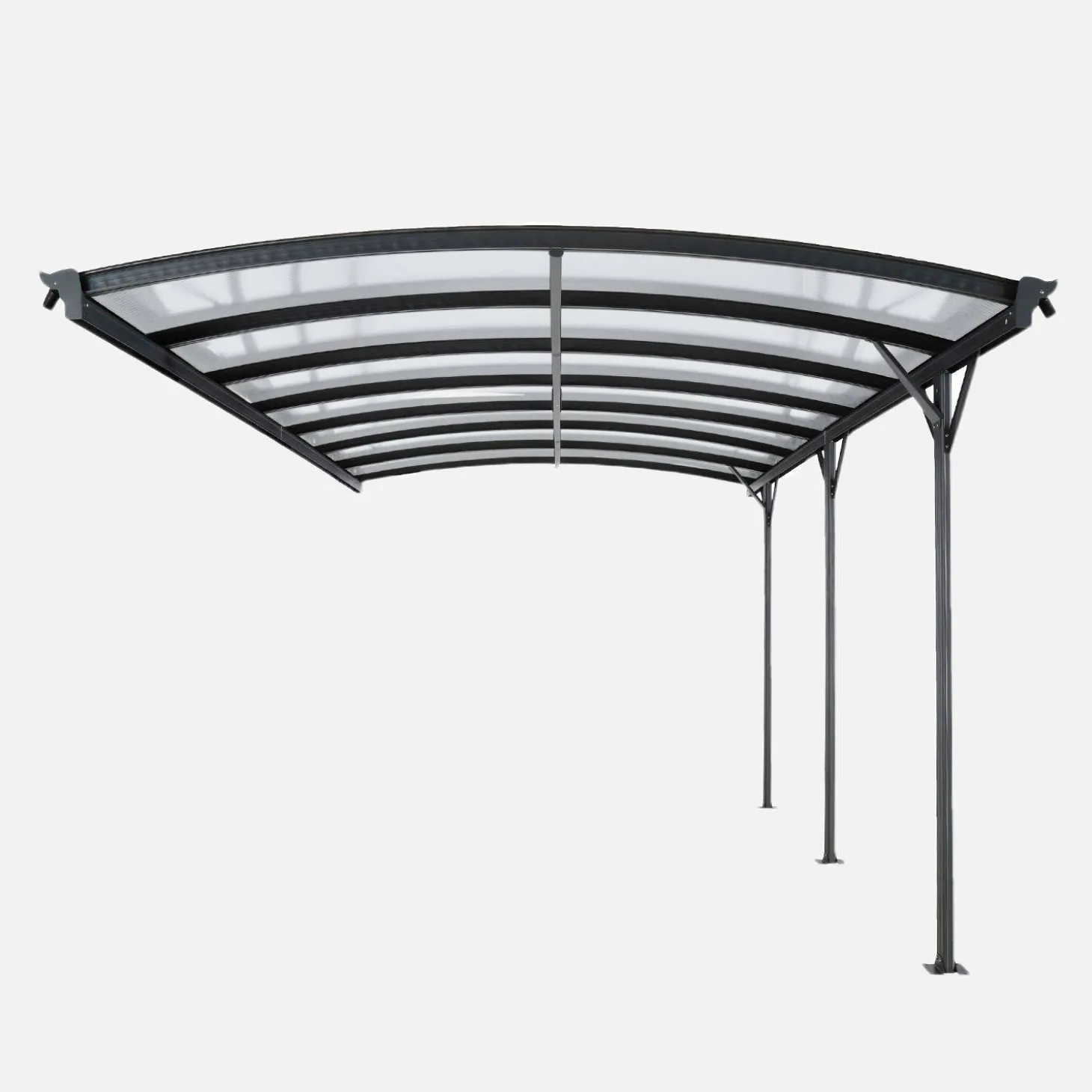 Carport em alumínio e policarbonato, 15m²