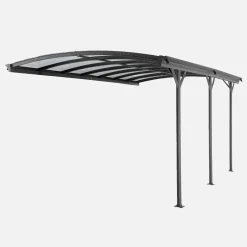 Carport em alumínio e policarbonato, 15m²