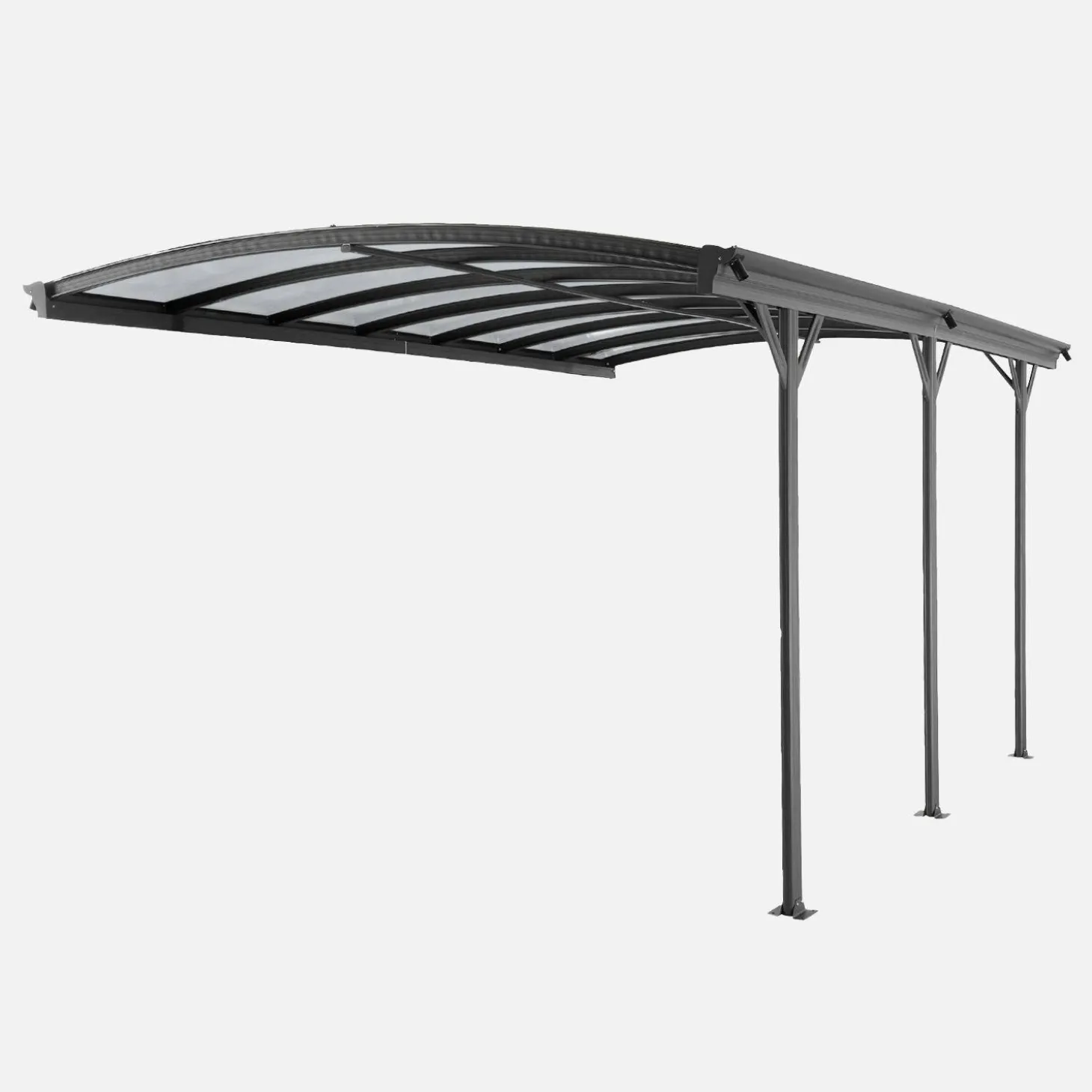 Carport em alumínio e policarbonato, 15m²