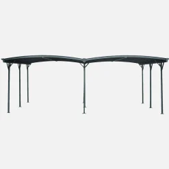 Carport 5x6m com extensão em alumínio e policarbonato