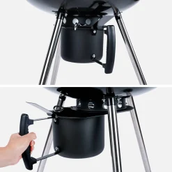 Churrasqueira a carvão com grelha e função de fumeiro, Ø57cm