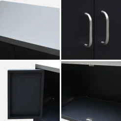 Churrasqueira a gás de 4 queimadores + cozinha externa em aço, 80cm