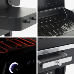 Churrasqueira elétrica de aço esmaltado 2 queimadores 2300W