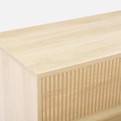 Cómoda com efeito de madeira, 3 gavetas