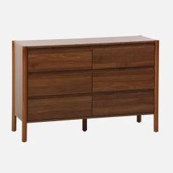 Cômoda decoração madeira de 6 gavetas