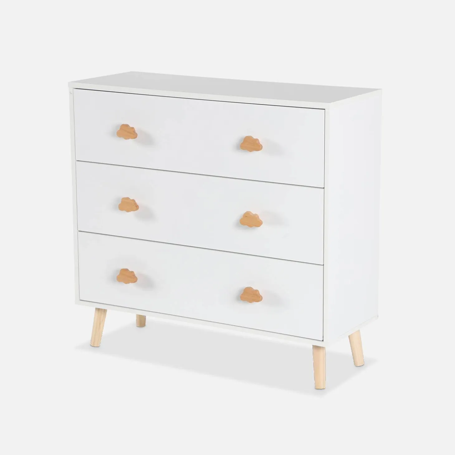 Cómoda de criança, 3 gavetas