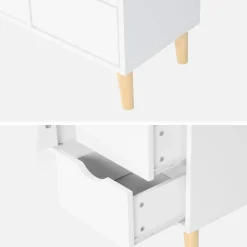 Cómoda de criança, 1 porta e 3 gavetas