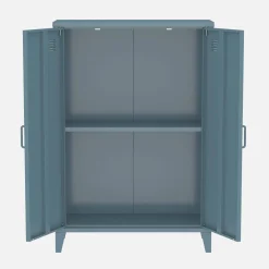 Cômoda/guarda-roupa de metal 2 portas, set de 2