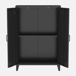 Cômoda/guarda-roupa de metal 2 portas, set de 2