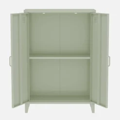 Cômoda/guarda-roupa de metal 2 portas, set de 2