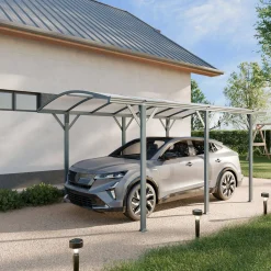 Cobertura de jardim em alumínio e policarbonato, 15m²