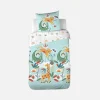 Completo de cama de algodão reversível estampado savana / arco-íris, 140 cm